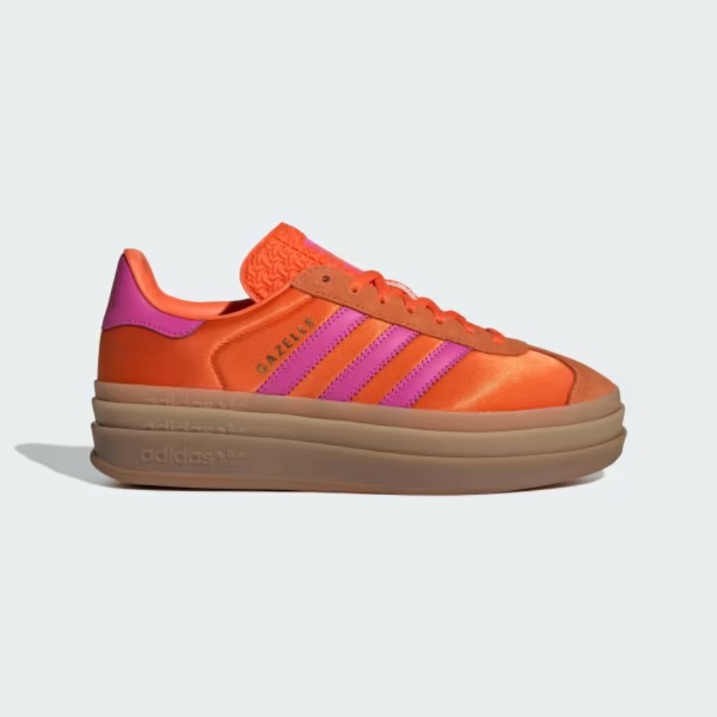 Adidas Gazelle Bold Platform Sneakers - Orange Satin Sneakers